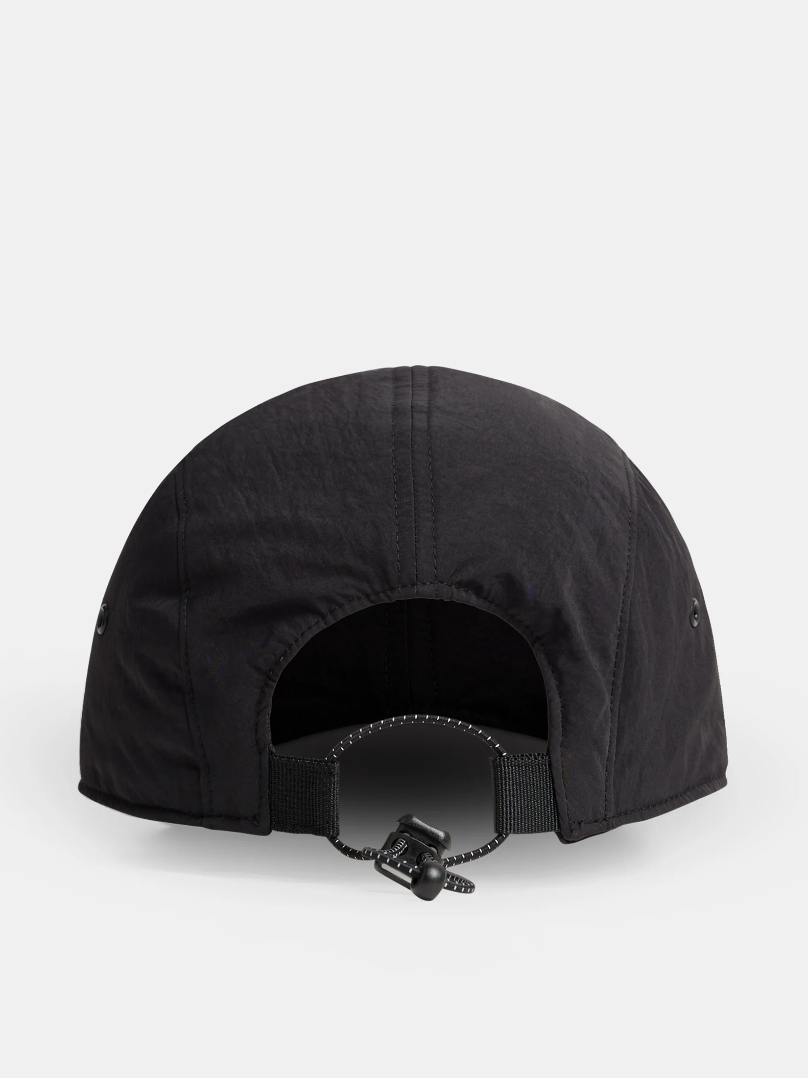 5 Panel Padded Nylon Cap / Black - Image 2