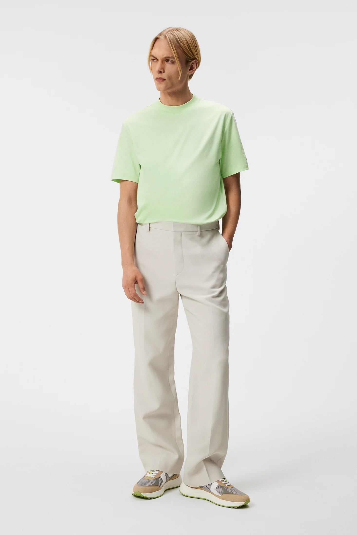 Ace Mock Neck T-shirt / Paradise Green - Image 4