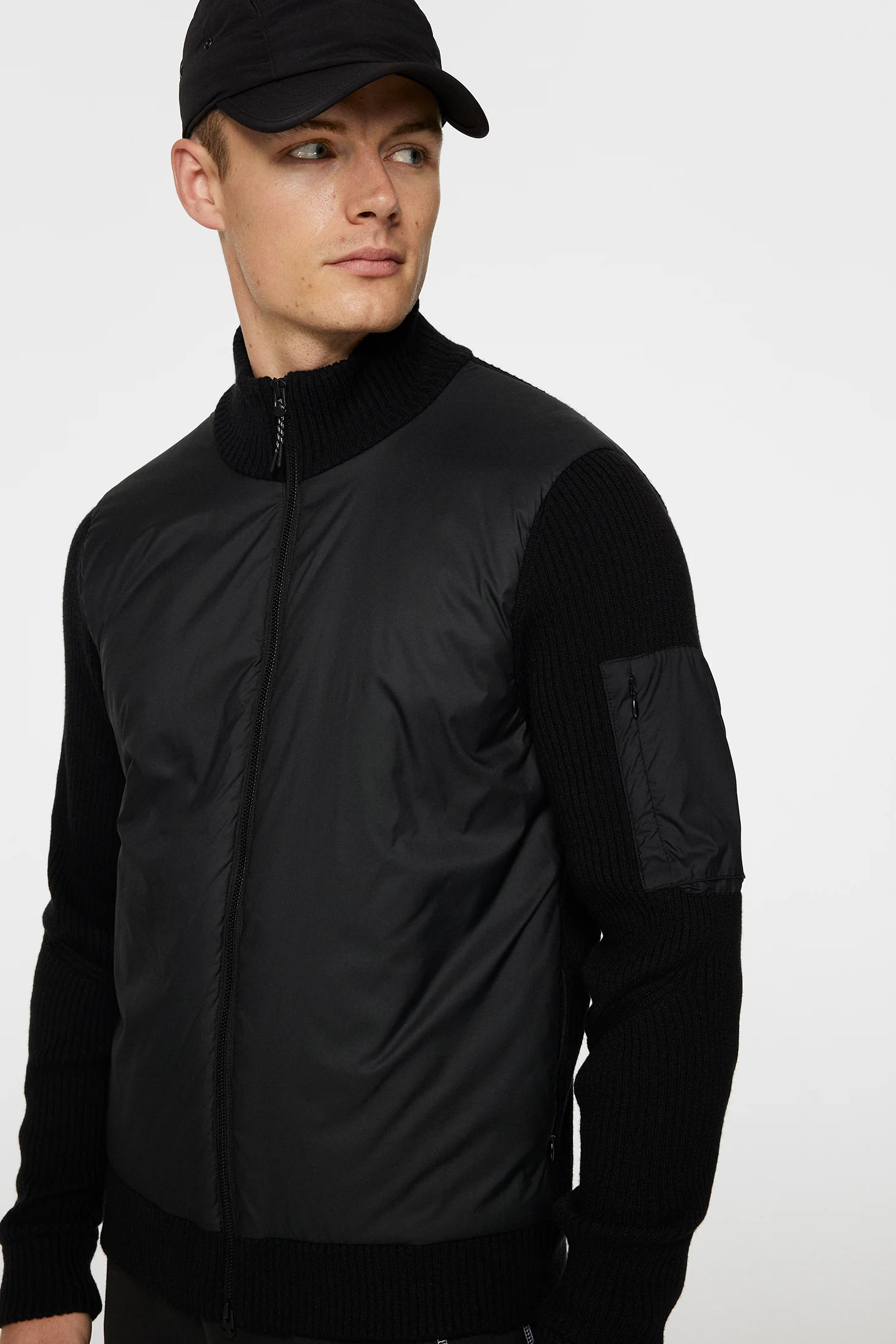 Beck Knitted Hybrid Jacket / Black - Image 5