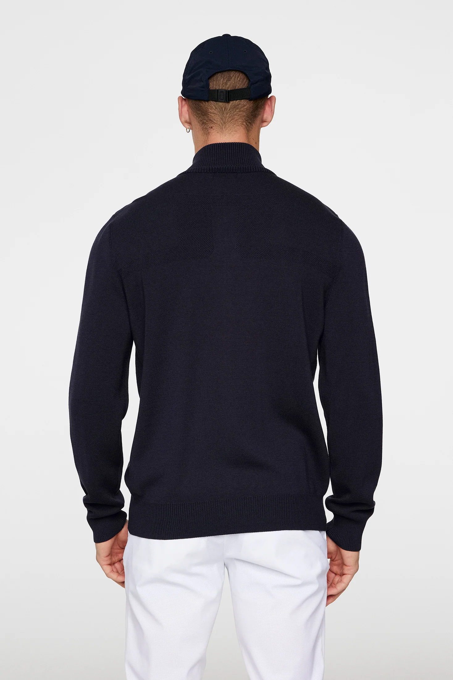 Bridge Knitted  Hybrid Sweater / JL Navy - Image 3