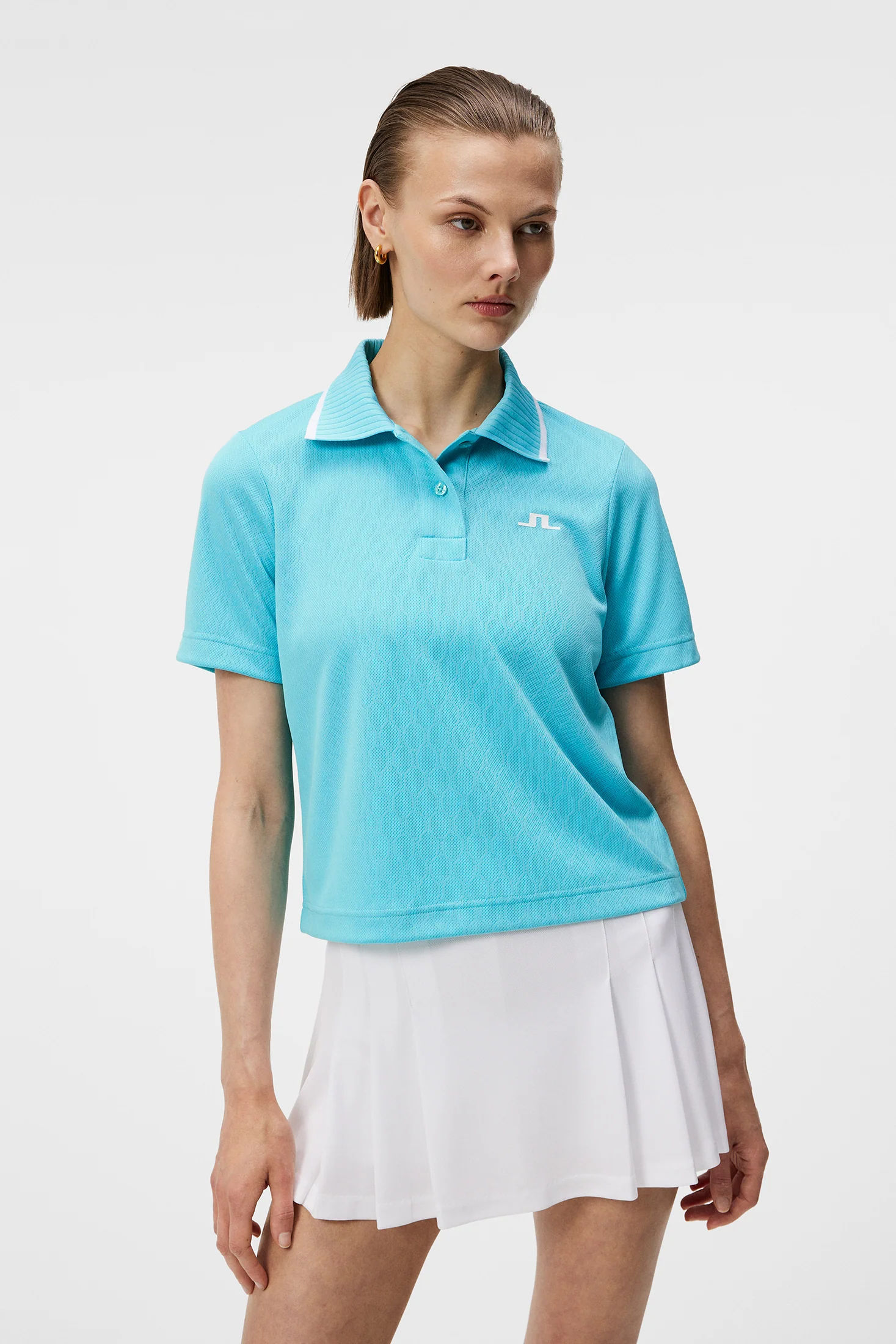 Carina Jacquard Polo / Blue Curacao - Image 2
