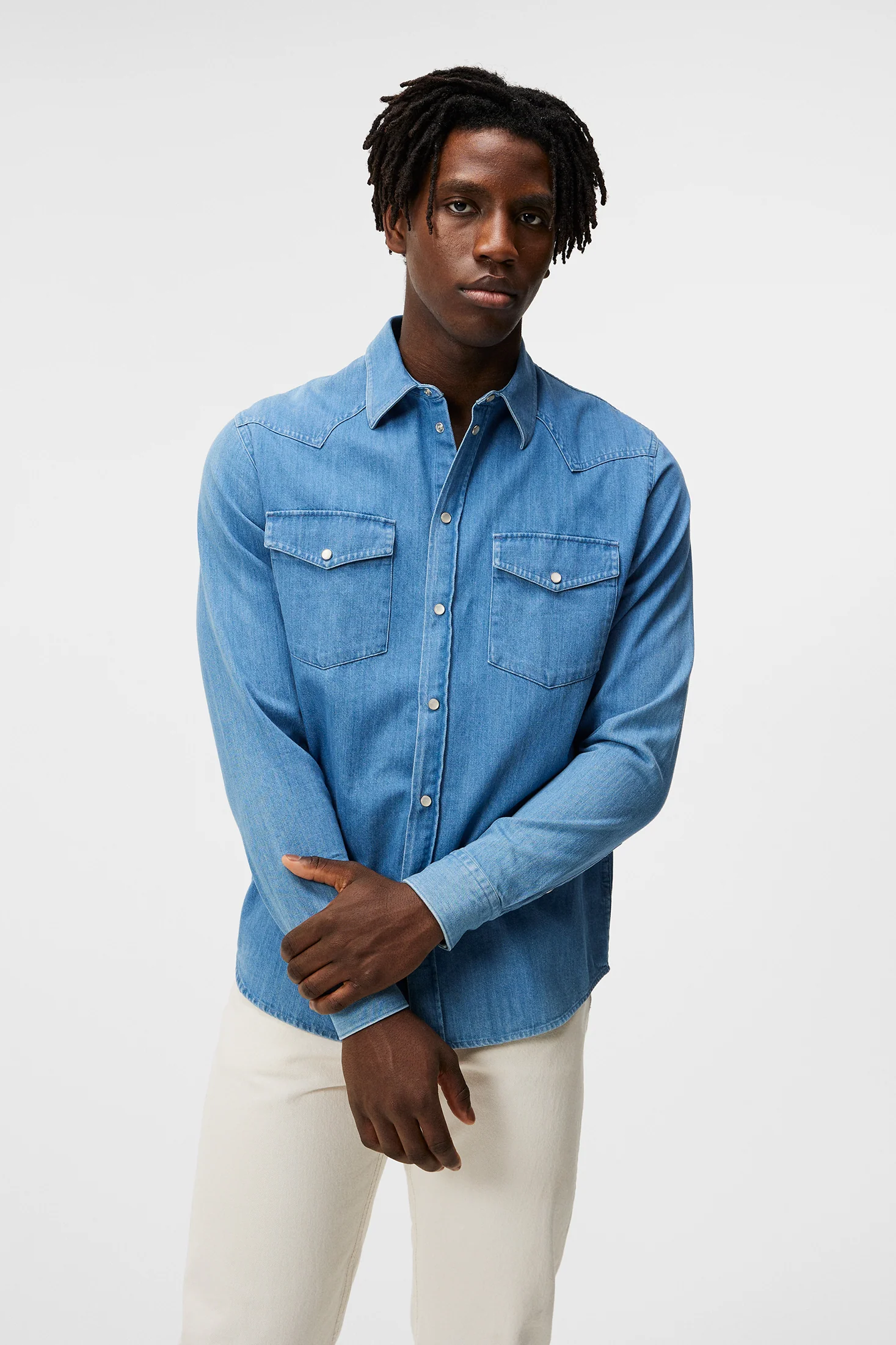 Carson LS Denim Shirt / Bijou Blue - Image 2