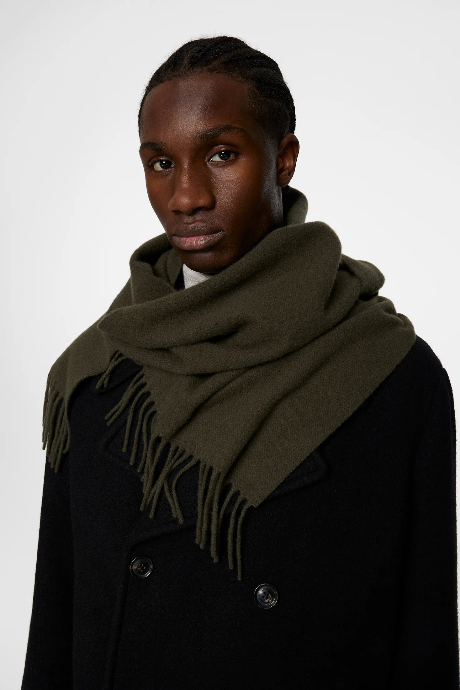 Champ Solid Wool Scarf / Forest Green - Image 4