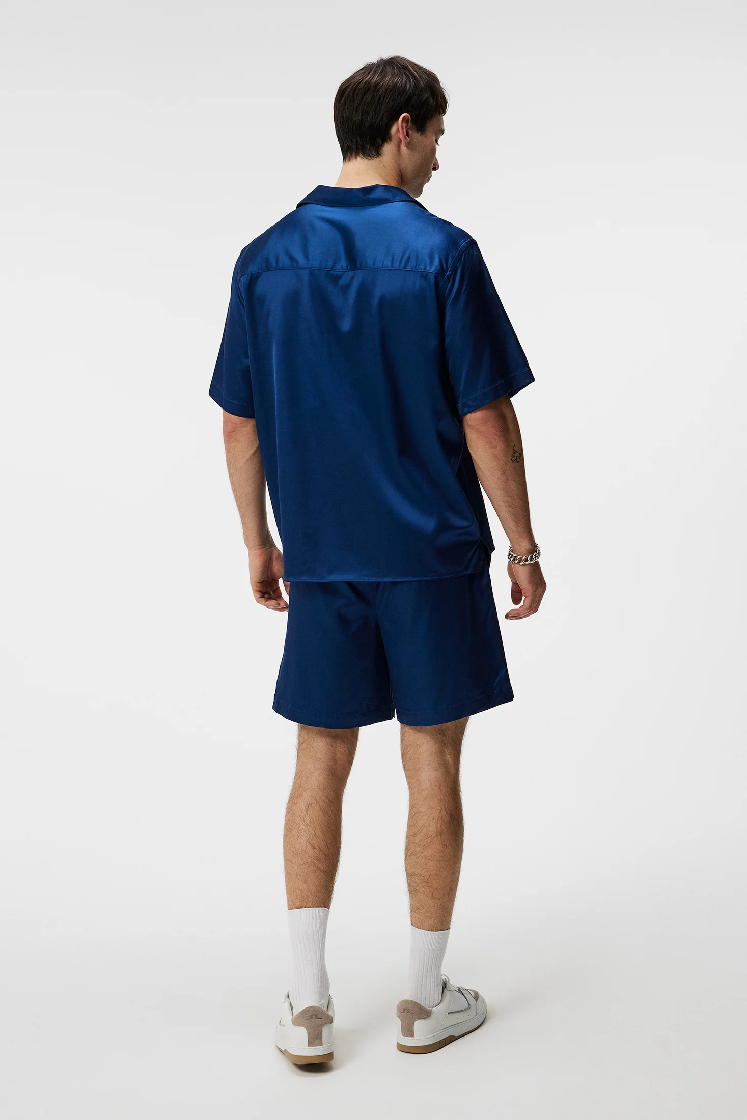 Elliott Satin Embroid Shirt / Estate Blue - Image 3