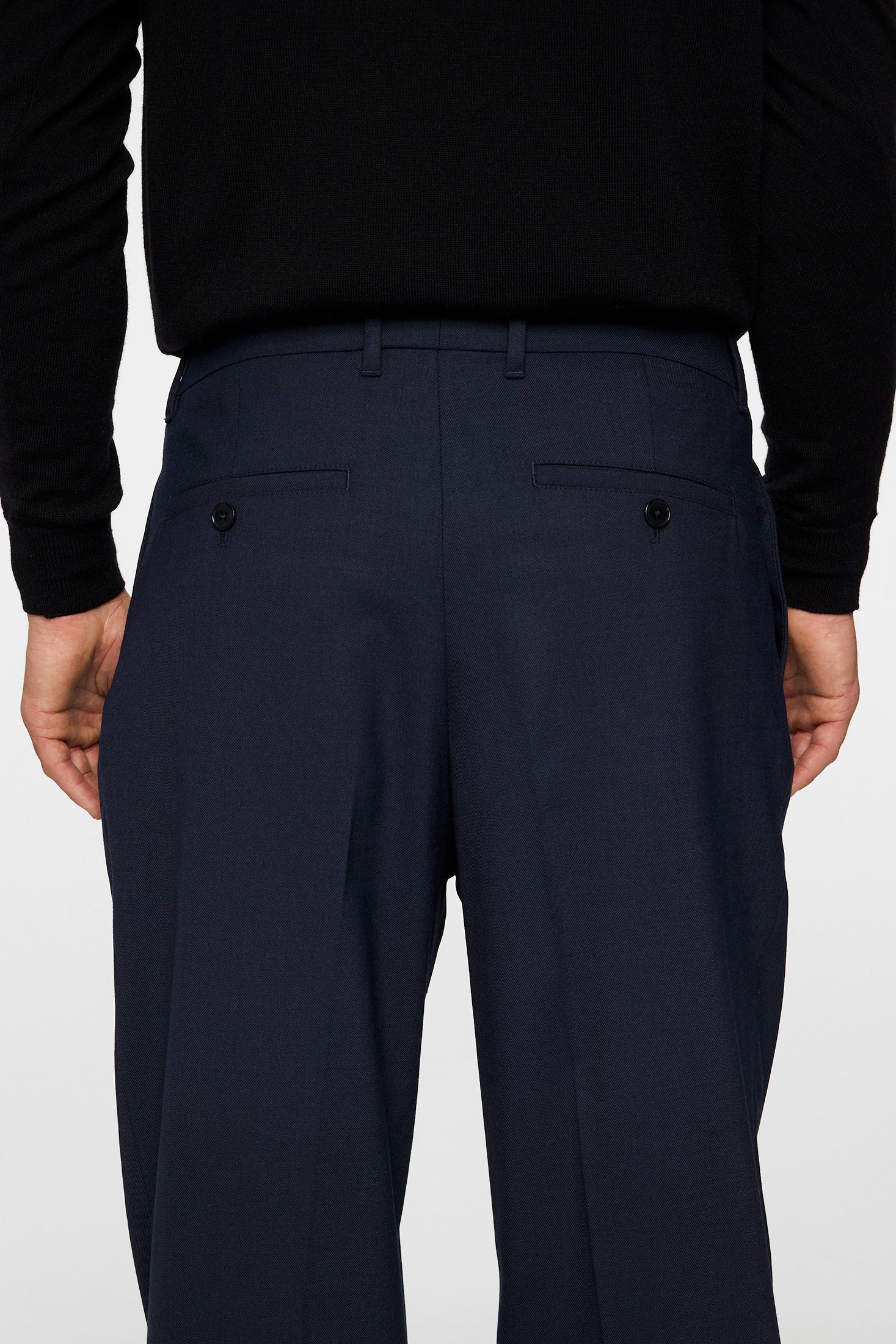 Haij Pleated Twill Pants / JL Navy - Image 7