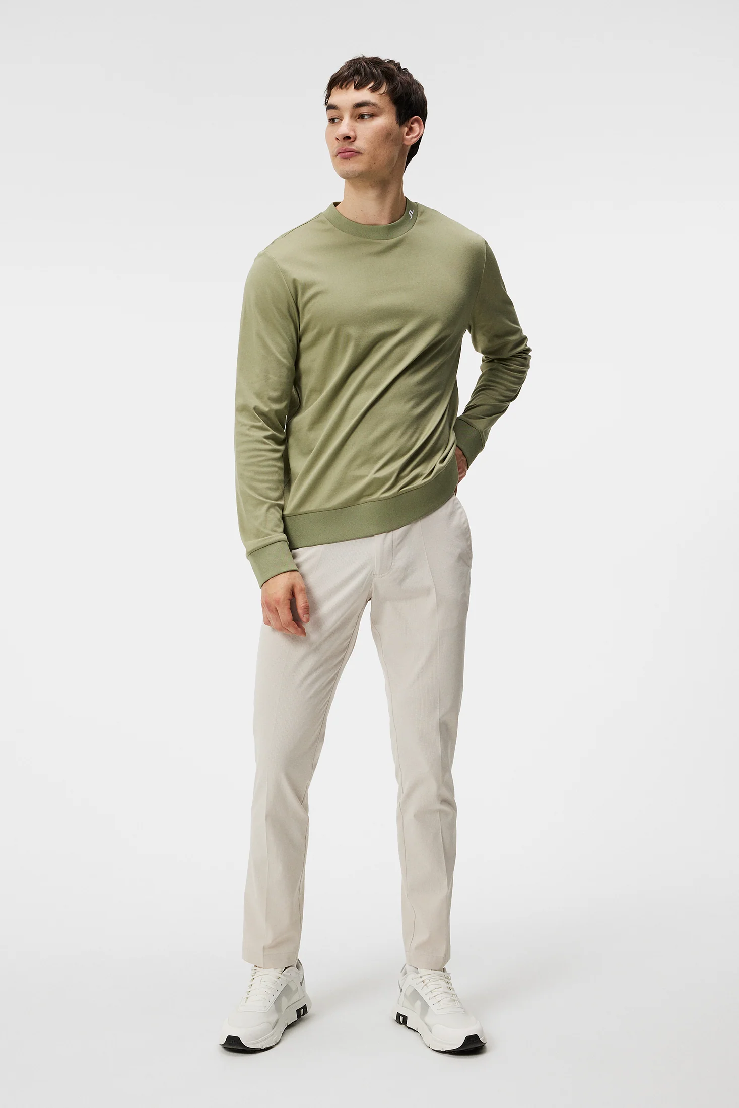 Jones Jersey Sweater / Oil Green - Image 5