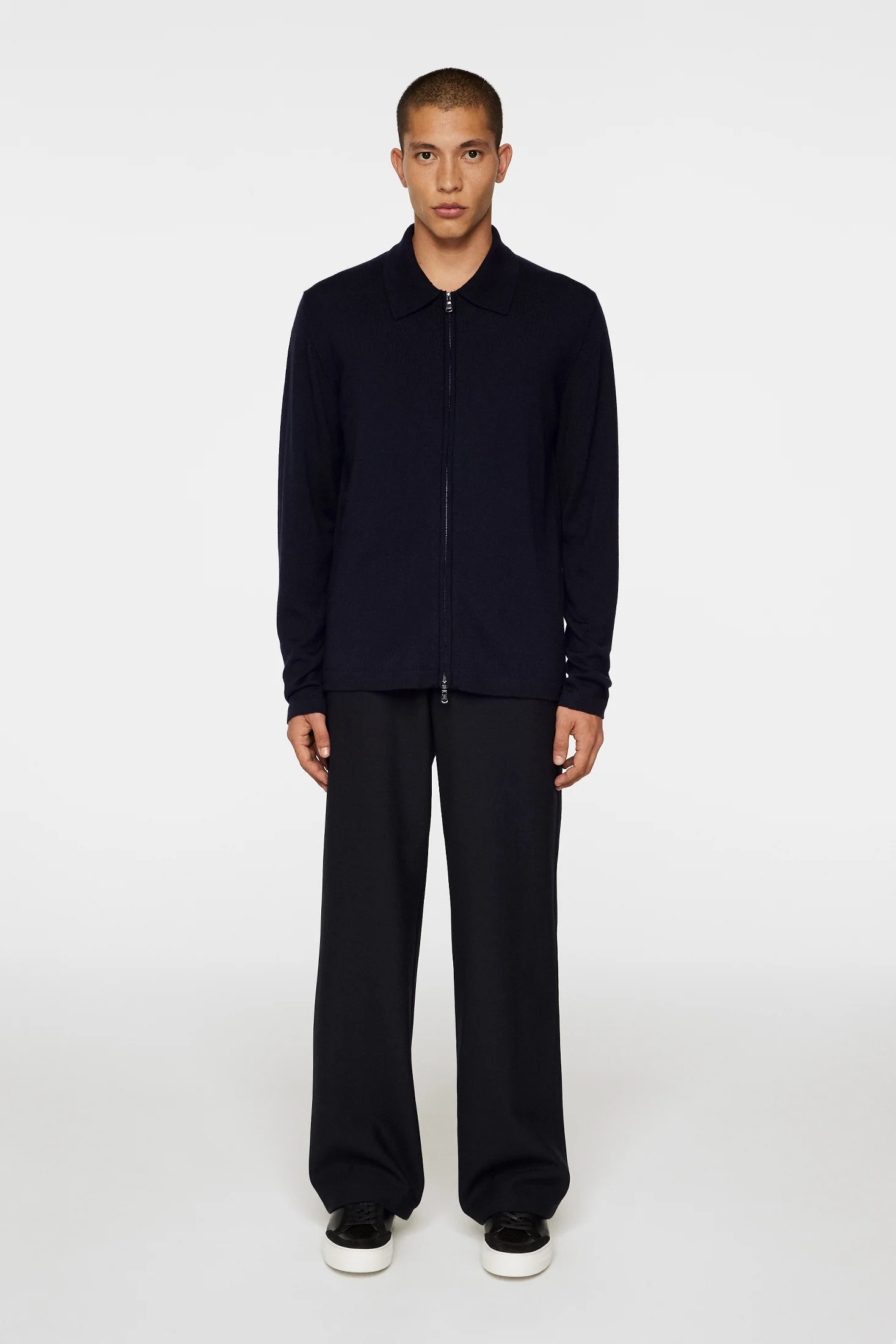 Kaleb Merino Zip Cardigan / JL Navy - Image 4
