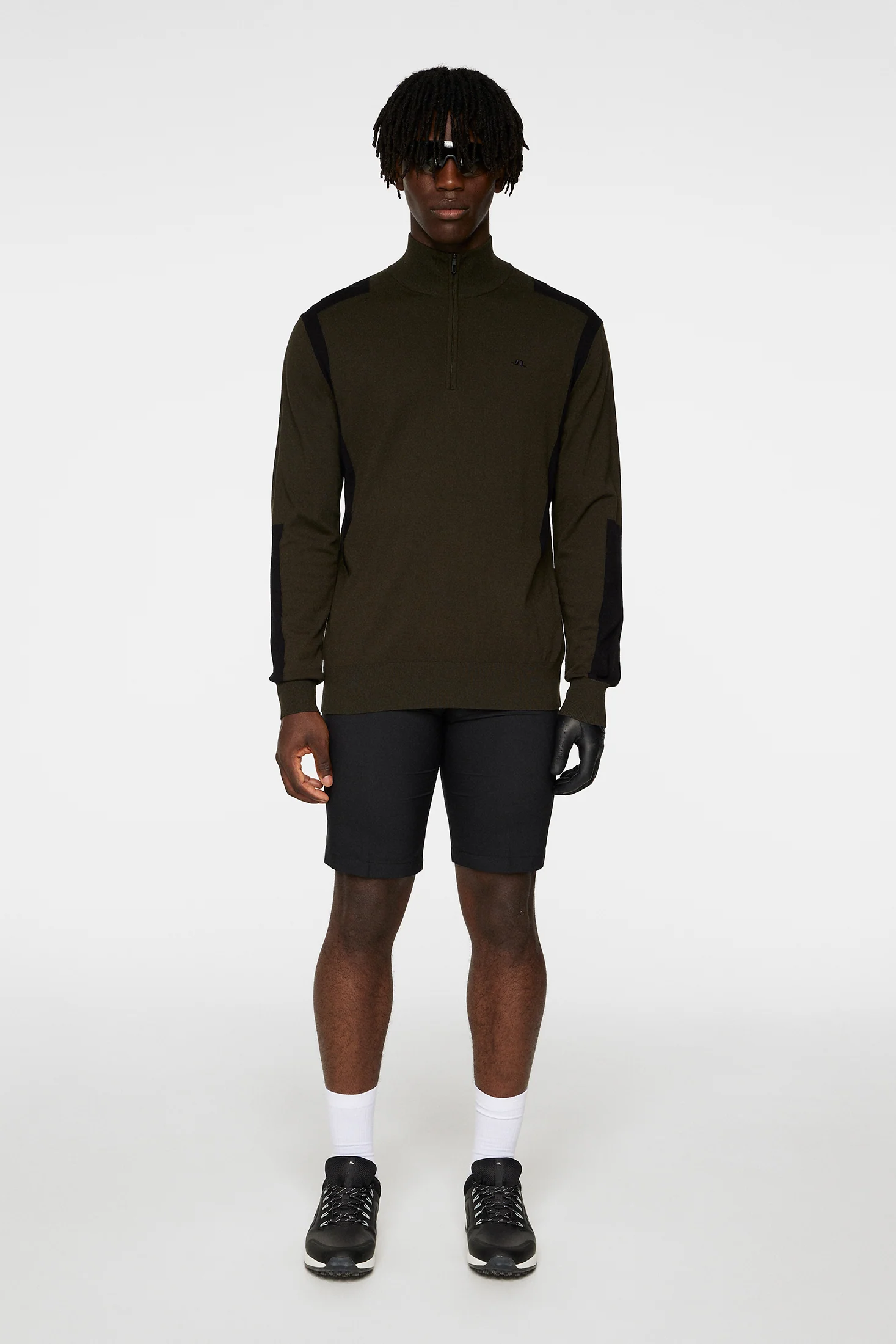 Kendrick Knitted Zip Sweater / Forest Green - Image 4