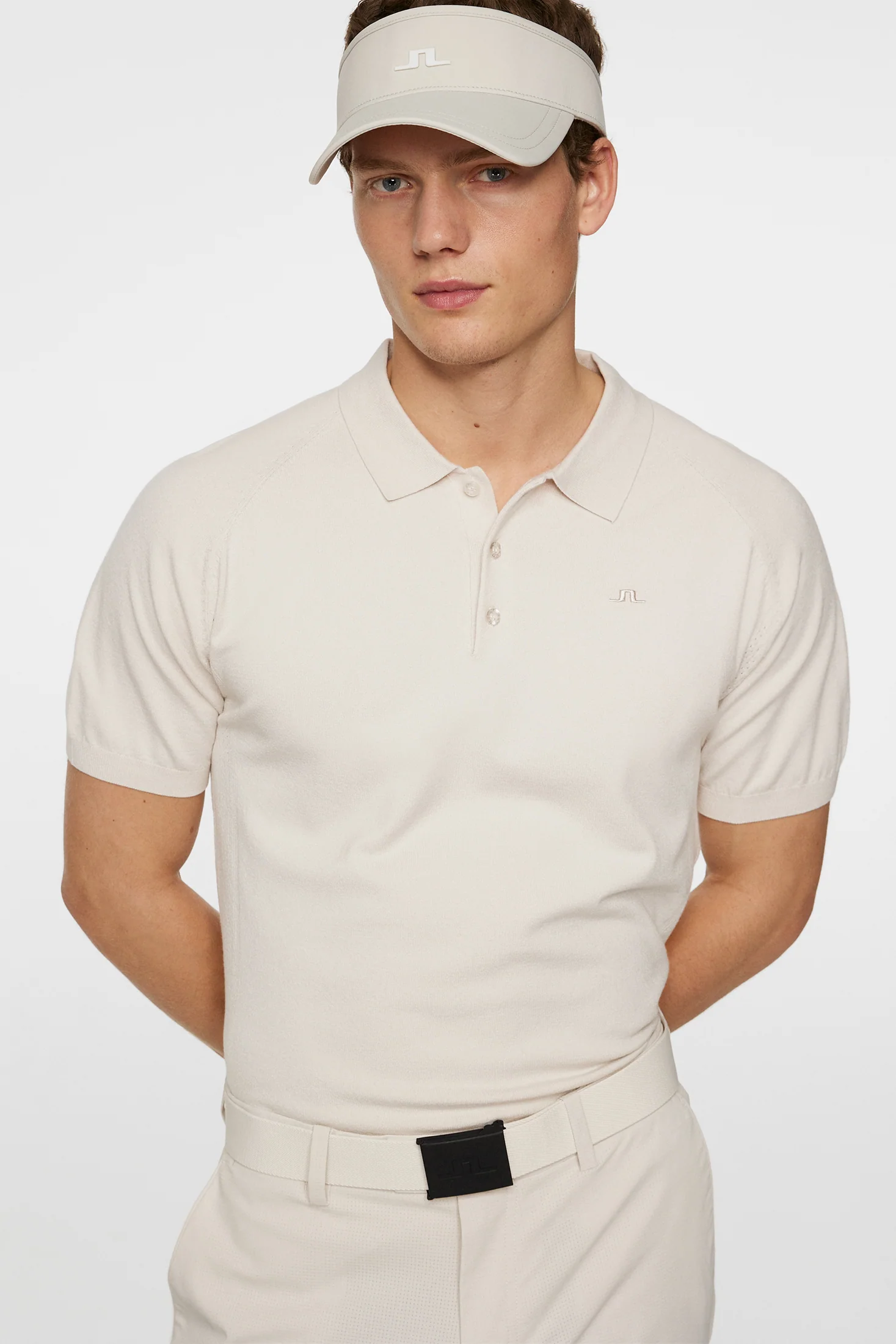 Martines Knitted Polo Shirt / Moonbeam - Image 6