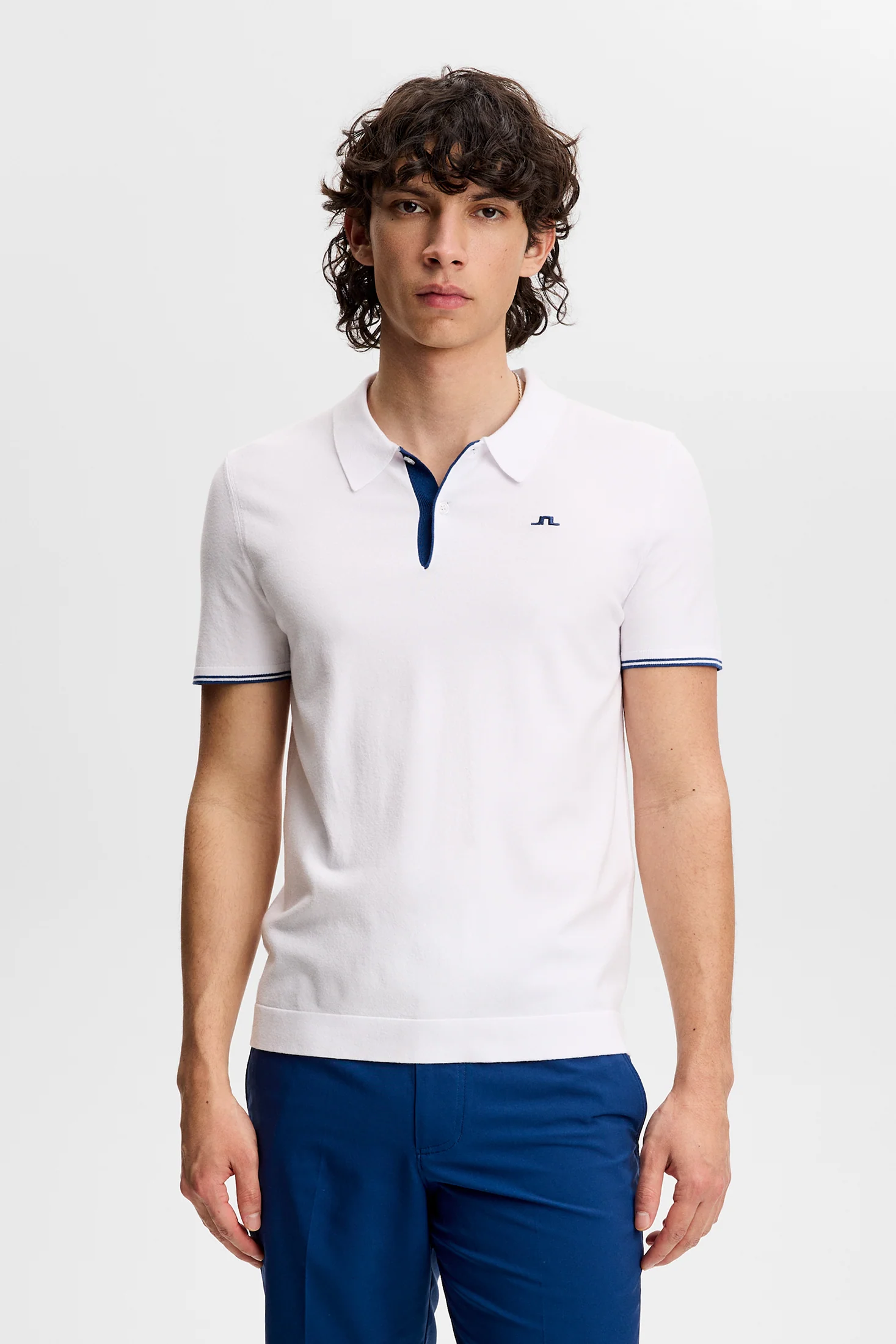 Matheo Knit Golf Polo / White - Image 3