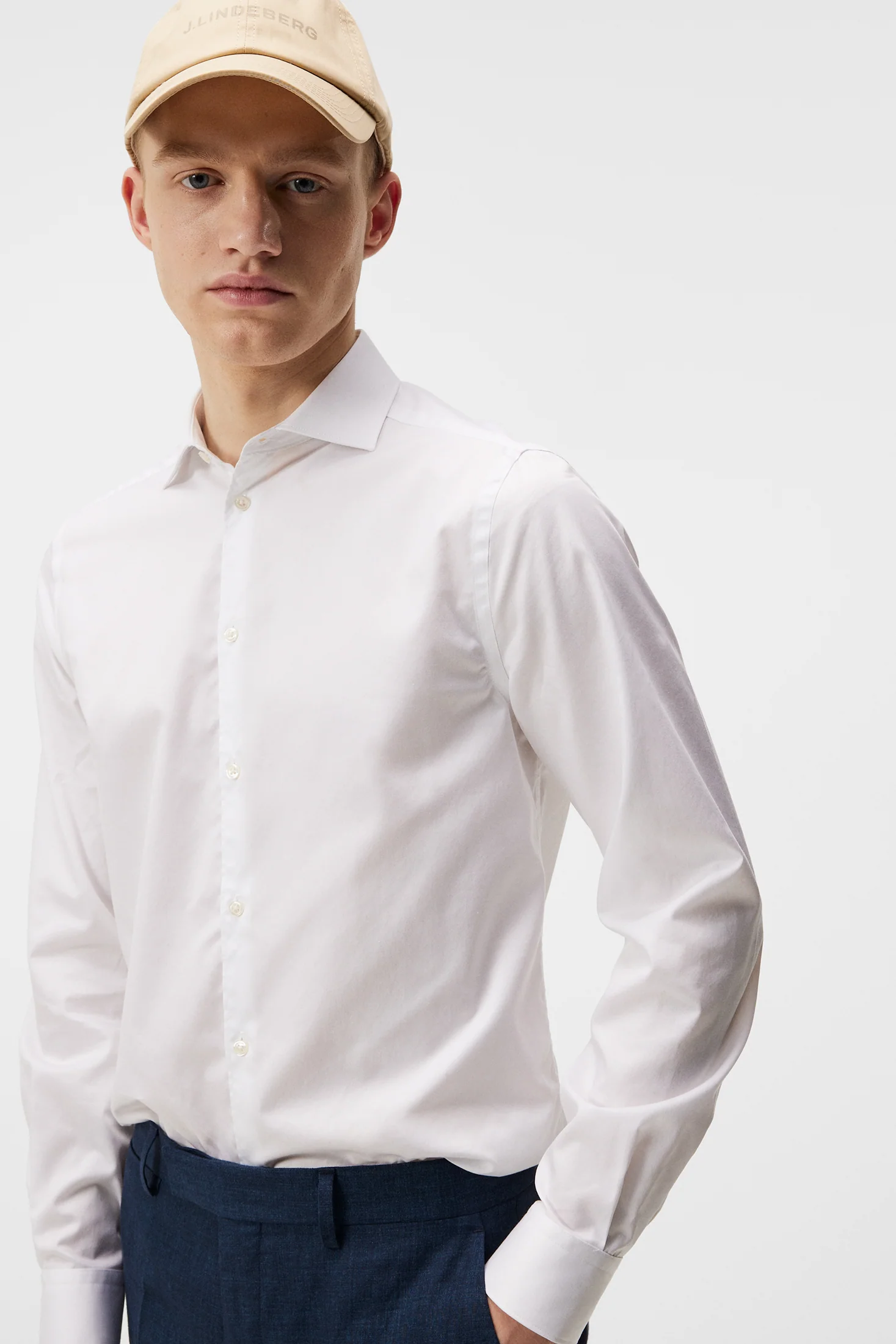 Non-iron Twill Superslim Shirt / White - Image 5