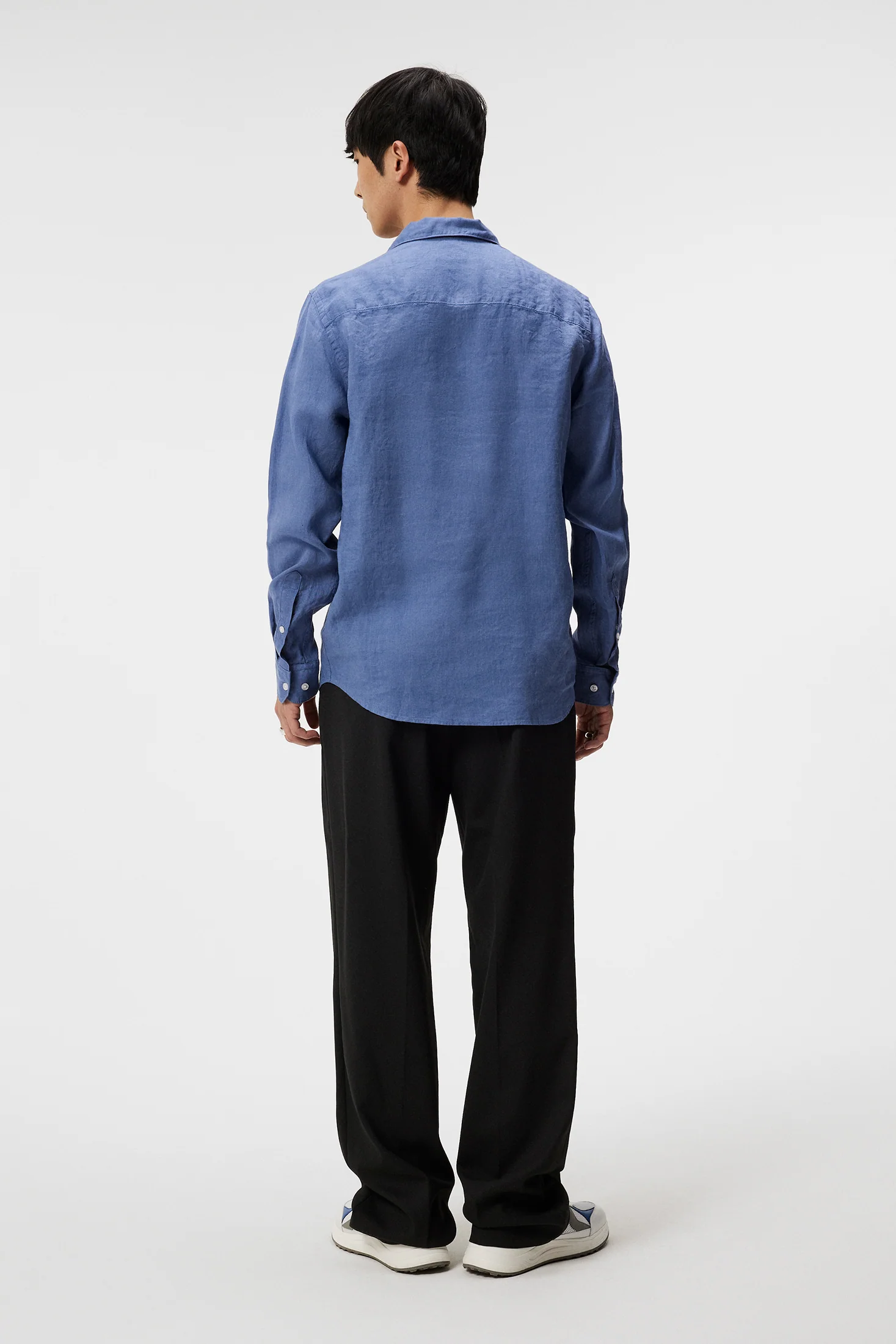 Reg LS Clean Linen Shirt / Bijou Blue - Image 3