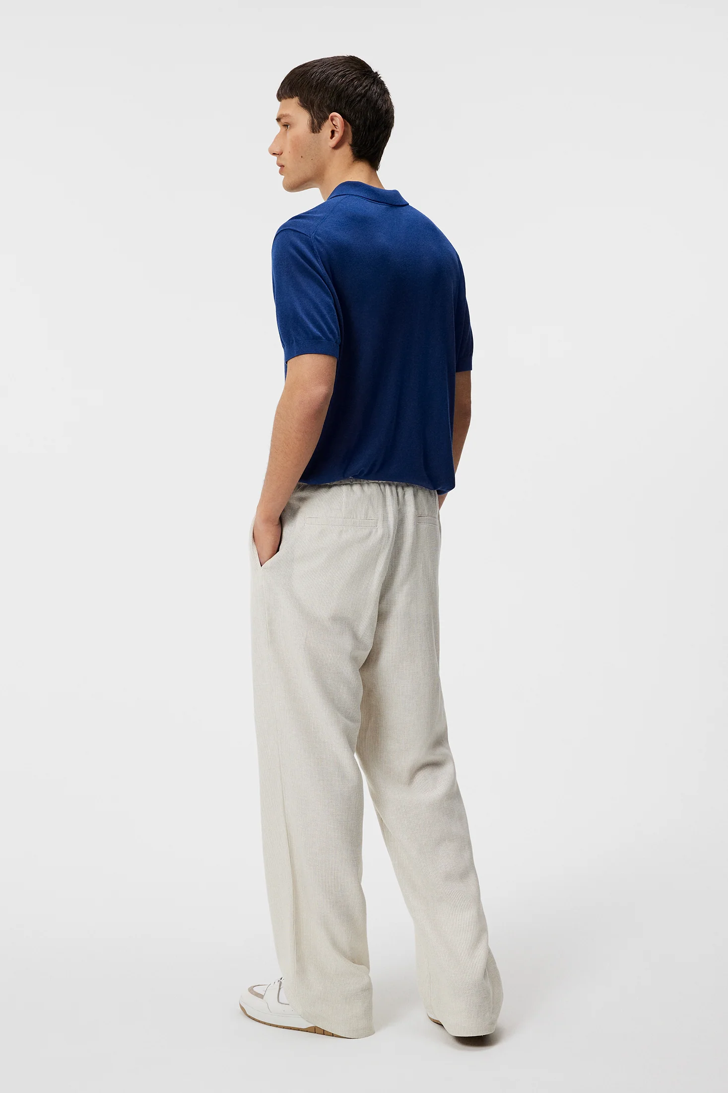 Ridge Lyocell Silk Polo / Estate Blue - Image 3