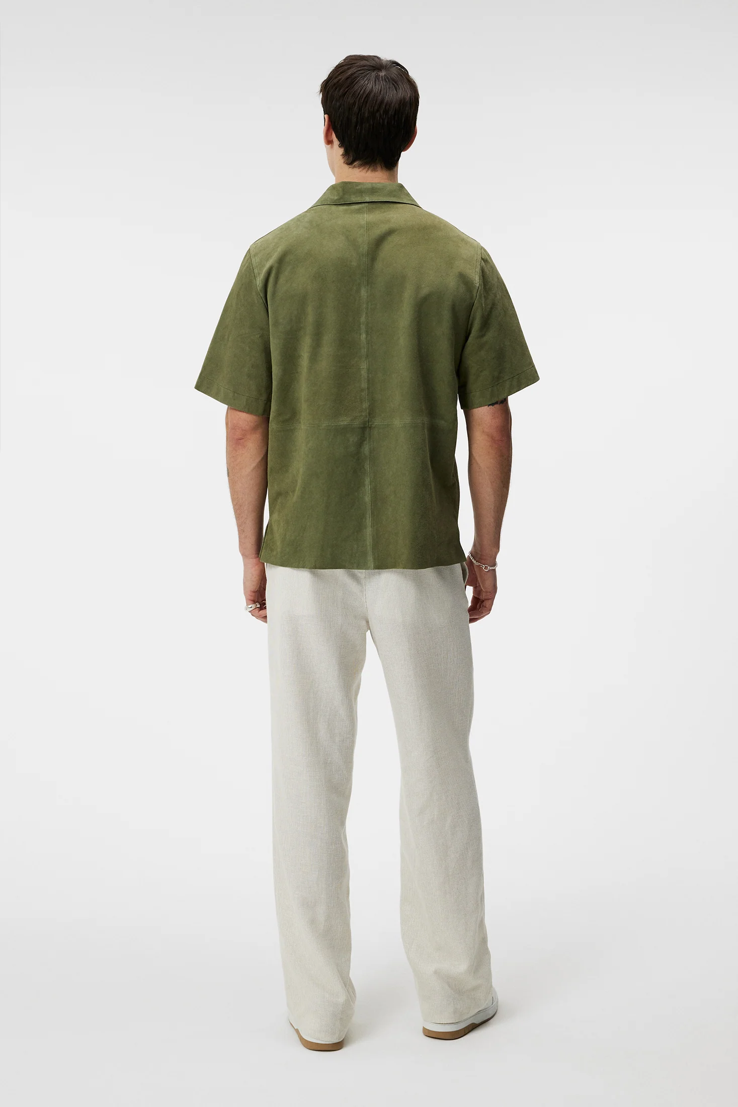 Scottie Suede Overshirt / Oil Green - Image 3