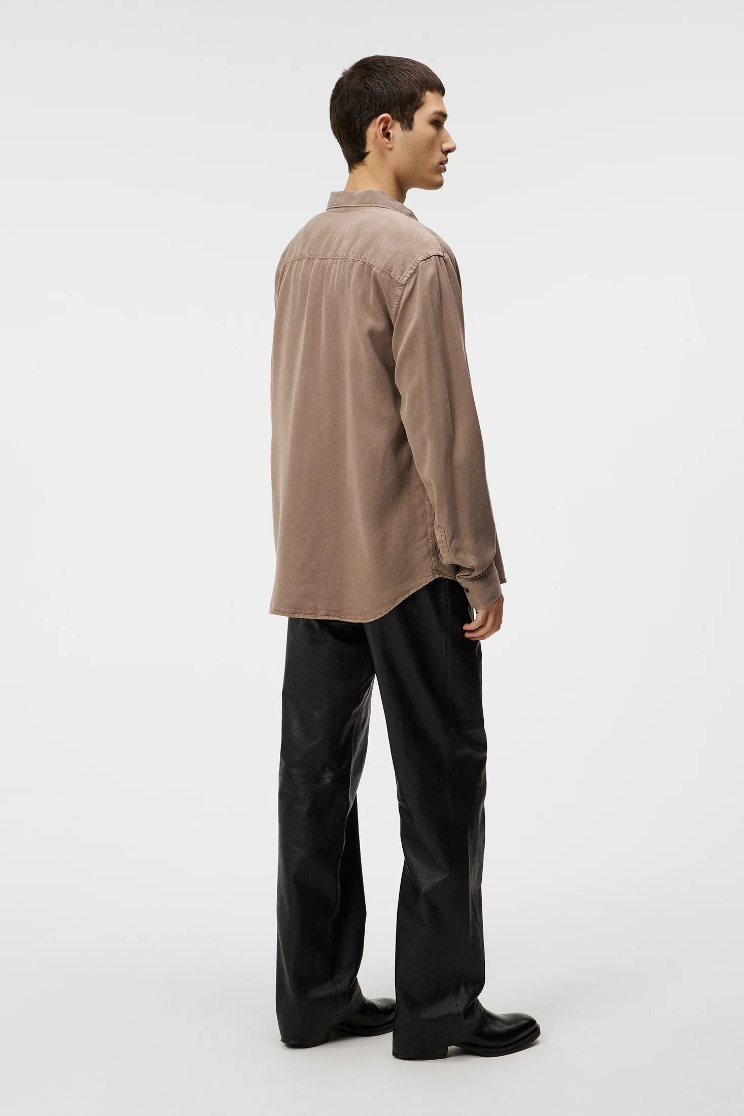 Slim LS Comfort Tencel Shirt / Walnut - Image 3