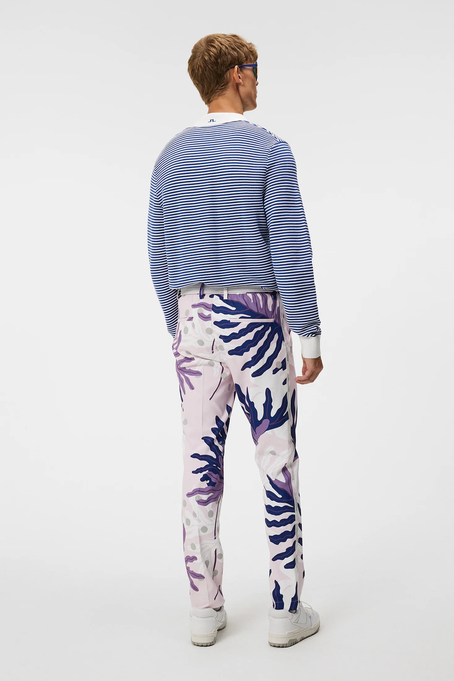 Stuart Print Stripe Pant / Paradise Monstera Pink - Image 3