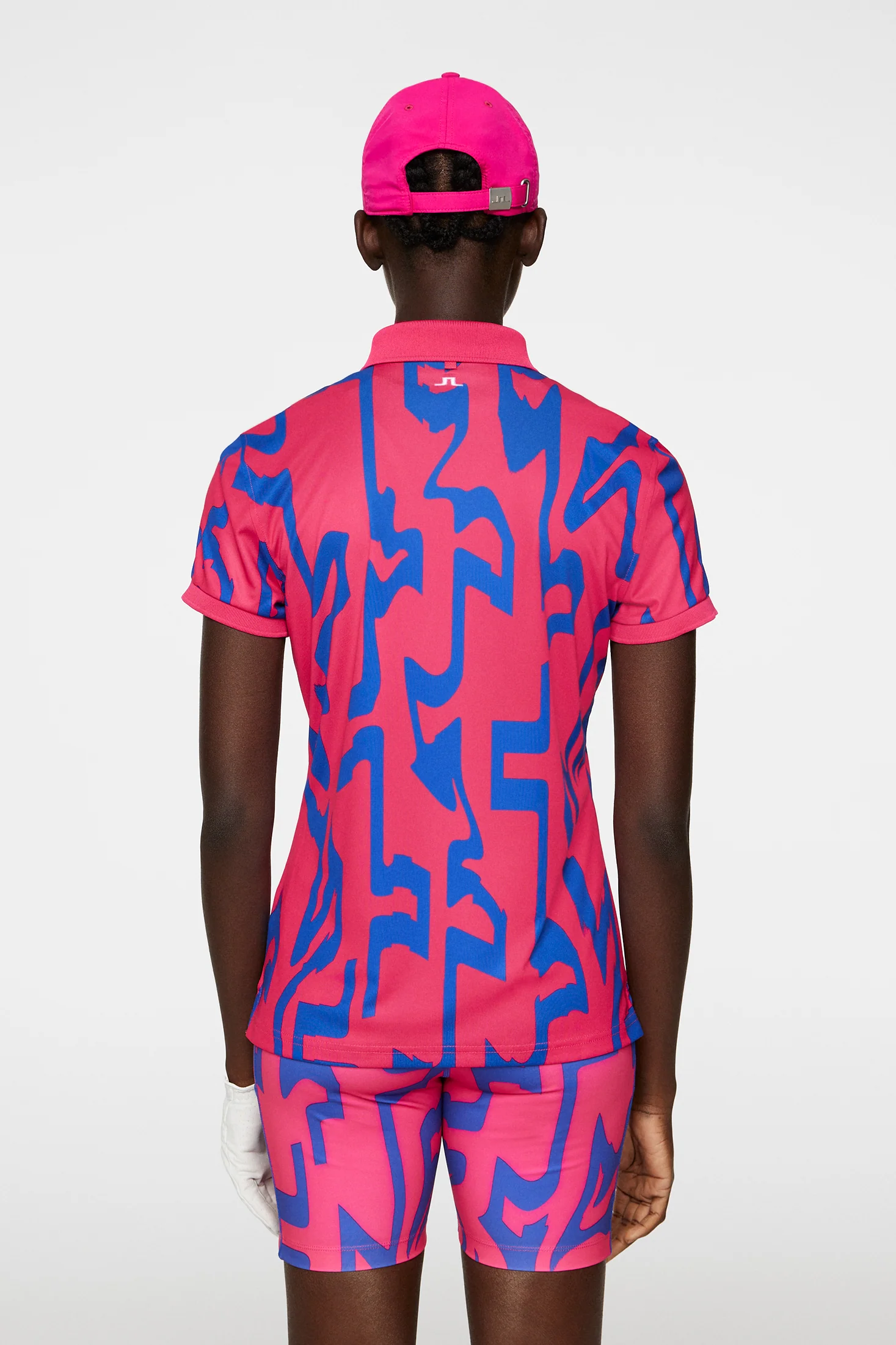 Tour Tech Print Polo / Glitch Bridge Pink - Image 3