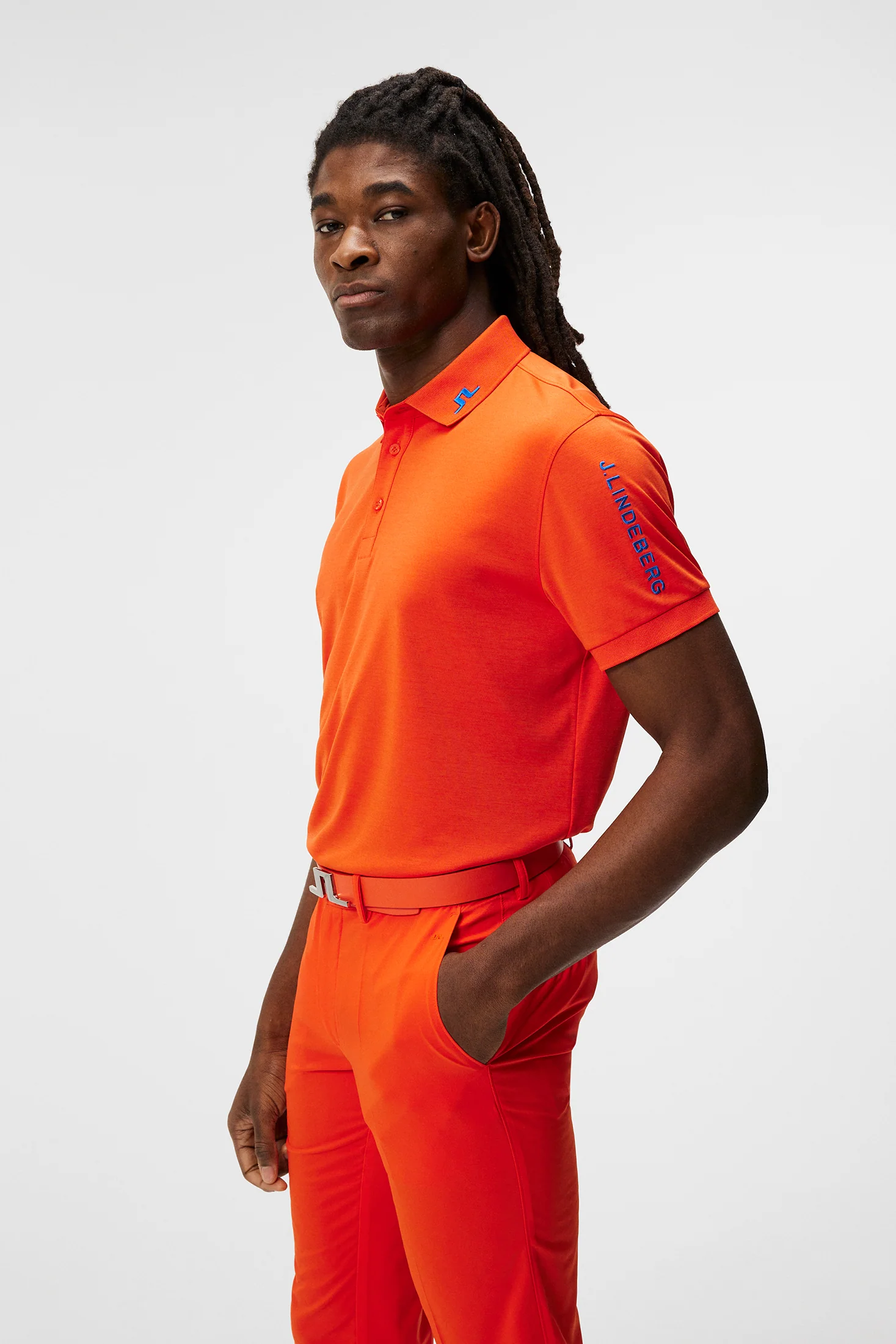 Tour Tech Reg Fit Polo / Tangerine Tango Melange - Image 2