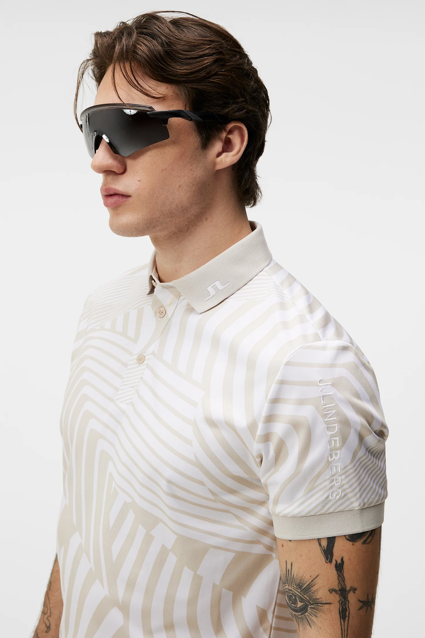 Tour Tech Reg Fit Print Polo / Dazzle Wave Moonbeam - Image 5