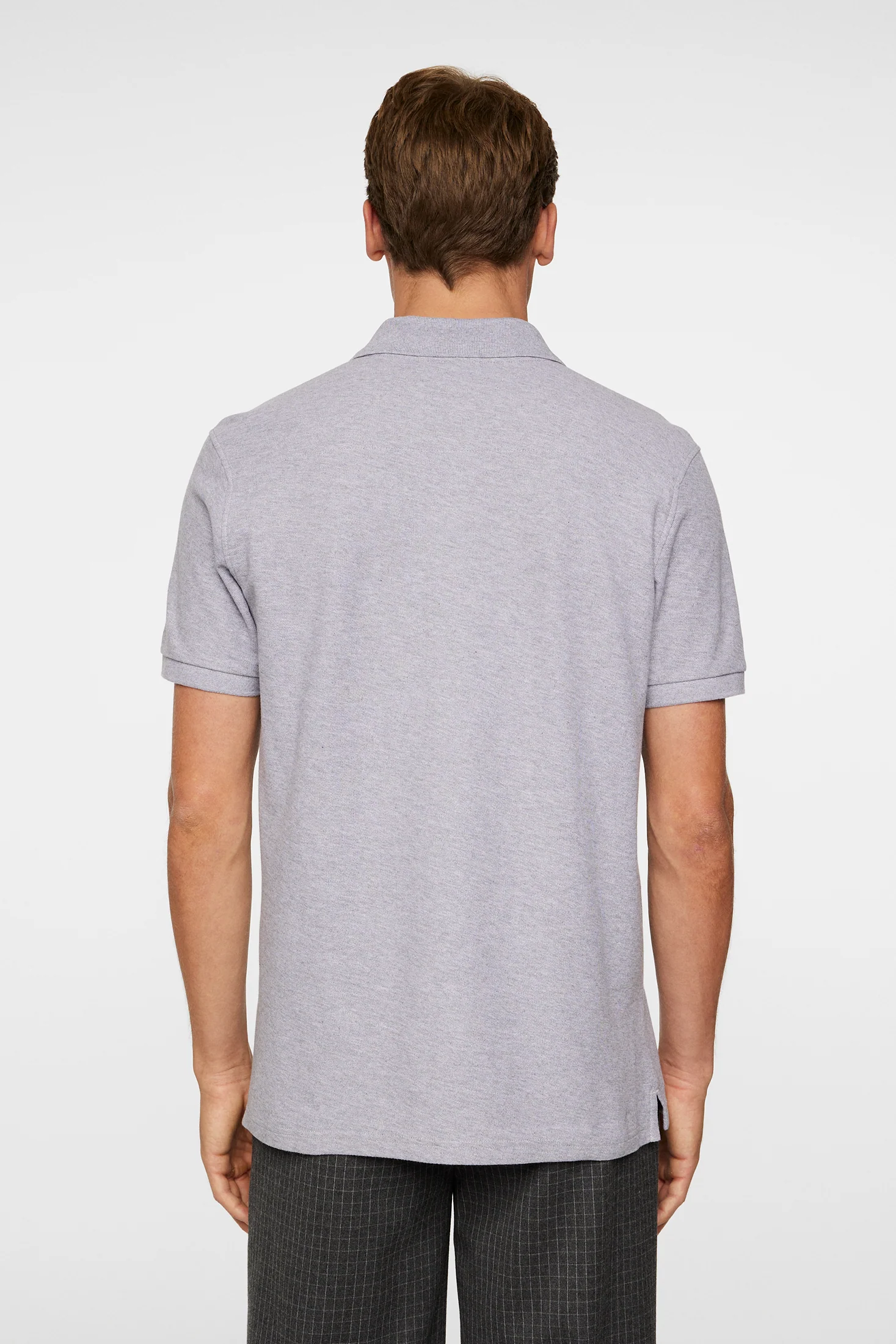 Troy Polo Shirt Seasonal Pique / Mid Grey Melange - Image 3