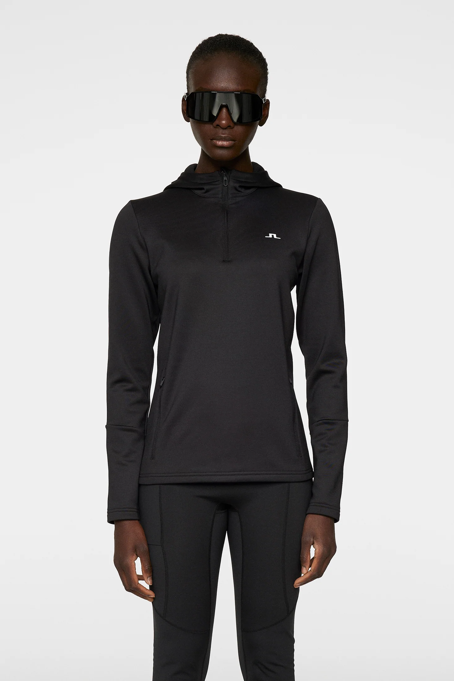 W Aerial Quarter Zip Hood / Black - Image 2