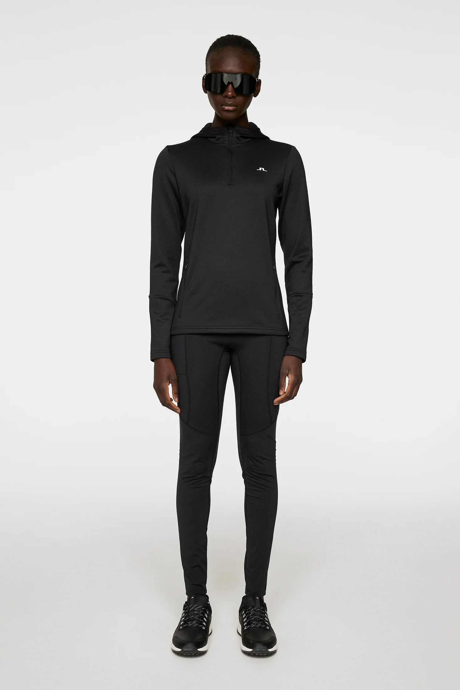 W Aerial Quarter Zip Hood / Black - Image 4